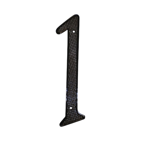 Pamex 4in Zinc Nail On House Number # 1 Matte Black Finish DD07401BL